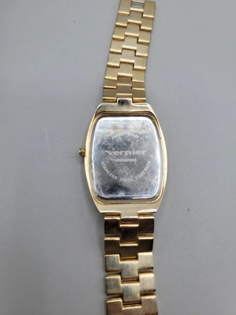 Vernier Gold Classic Tonneau Ladies Quartz Watch 7.5